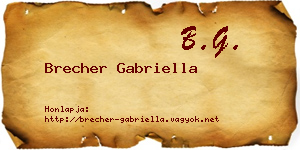 Brecher Gabriella névjegykártya