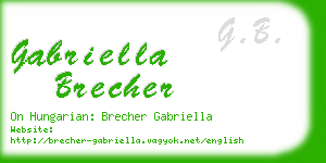 gabriella brecher business card